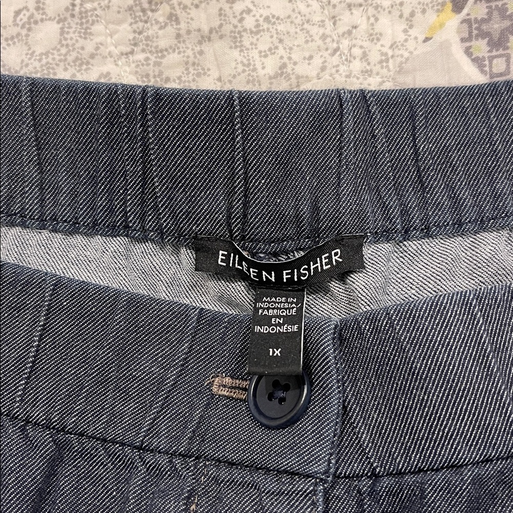 Eileen Fisher airy denim wide leg pants, size 1x - Picture 5 of 10